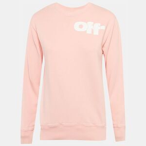 Off-White Kids Pink Logo Print Cotton Sweatshirt 10Yrs